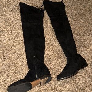 Dolce Vita Suede Black Knee High Boots